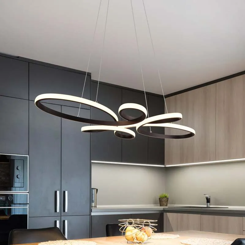 B-Ware TRIO LIGHTING Pendelleuchte Hängeleuchte Fly LED dimmbar schwarz matt 83x45cm