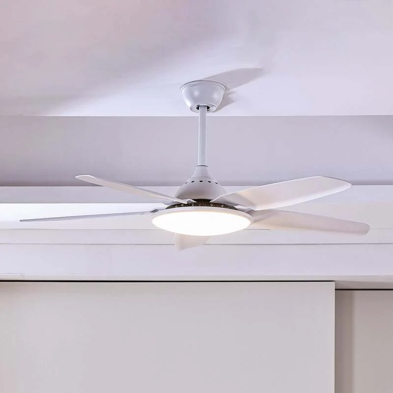 B-Ware Lucande Deckenventilator Divian LED Ventilator CCT leise weiß matt 130cm 32W
