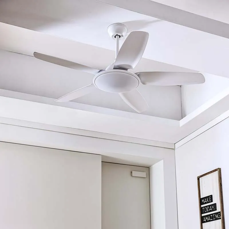 B-Ware Lucande Deckenventilator Divian LED Ventilator CCT leise weiß matt 130cm 32W