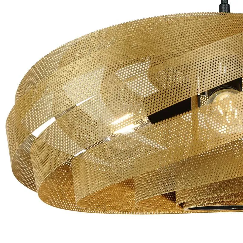 B-Ware Euluna Deckenleuchte Vento LED Lampe goldfarben dimmbar Ø60cm 4-flammig 40cm