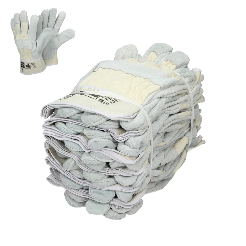 Handschuhe Rindleder Natur 12 Paar XXL