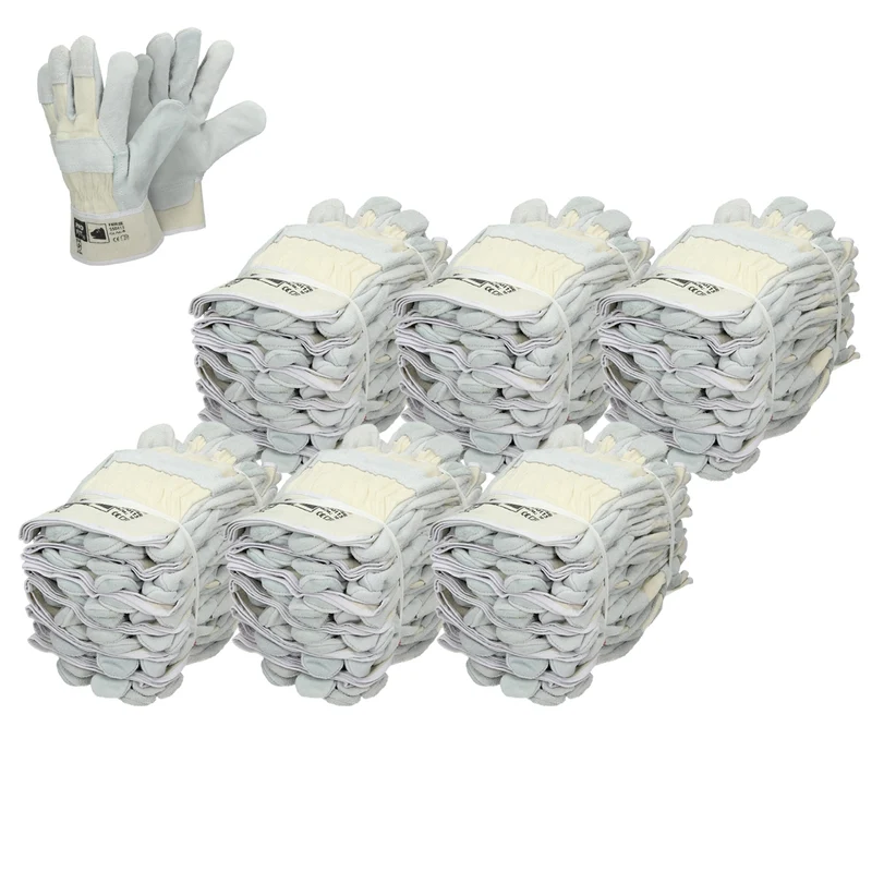 Handschuhe Rindspaltleder Natur 72 Paar L