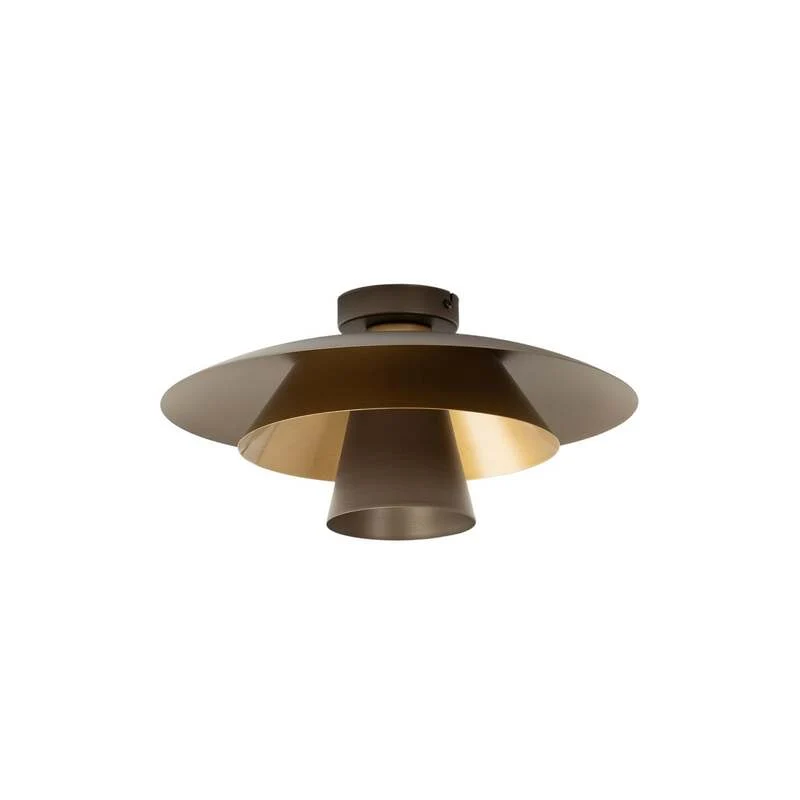 B-Ware Deckenleuchte Plato LED Lampe Leuchte dimmbar titan goldfarben Ø38cm 20cm hoch