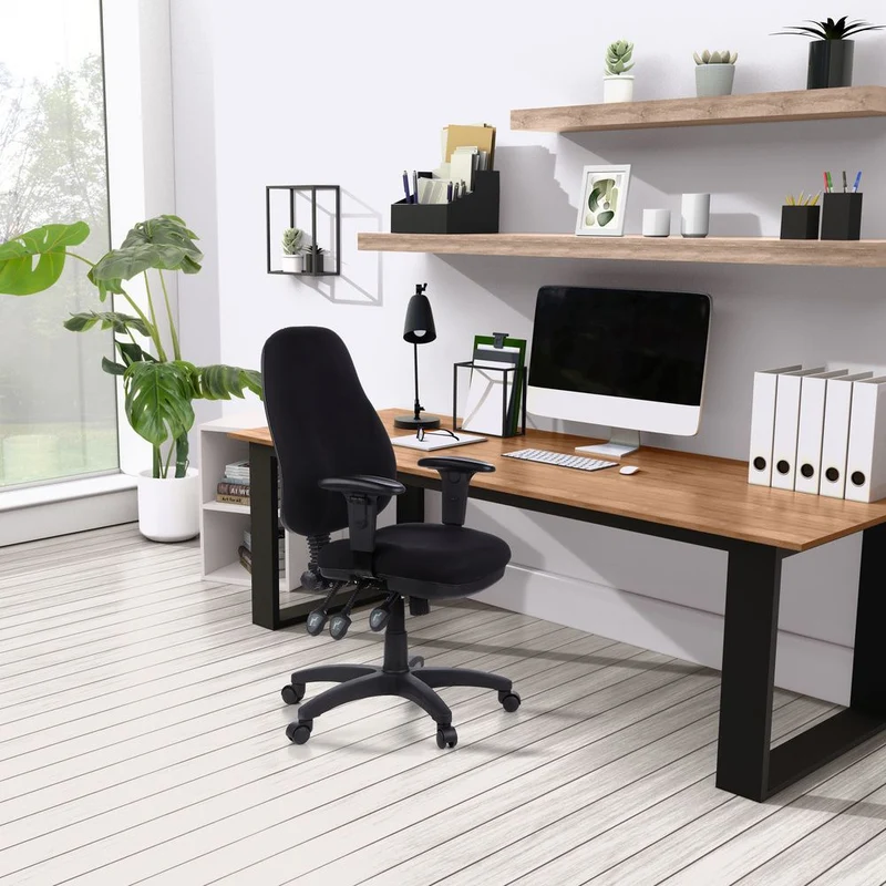 B-Ware hjh OFFICE Bürostuhl Drehstuhl Chefsessel Computerstuhl ZENIT PRO Stoff schwarz