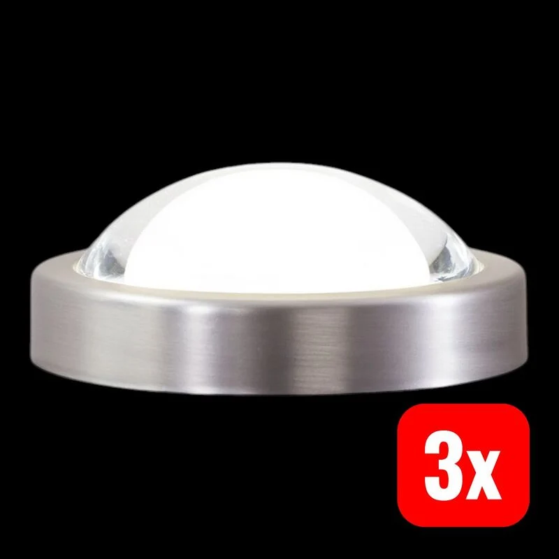 3x B-Ware Lindby LED-Lampe, GX53 4,8W, 4.200K, nickel, Ø 7,5 cm