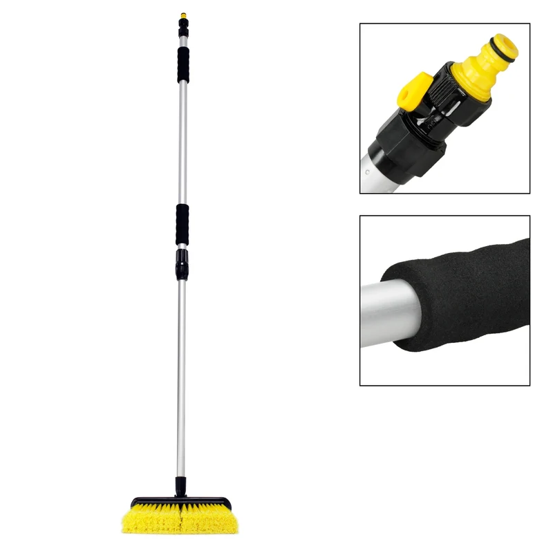 Teleskop-Waschbürste mit Wasserdurchlauf 100 - 168 cm