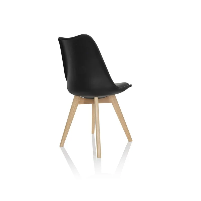 B-Ware hjh OFFICE Besucherstuhl Schalenstuhl SCANDI Kunststoff schwarz 4er Pack Möbel