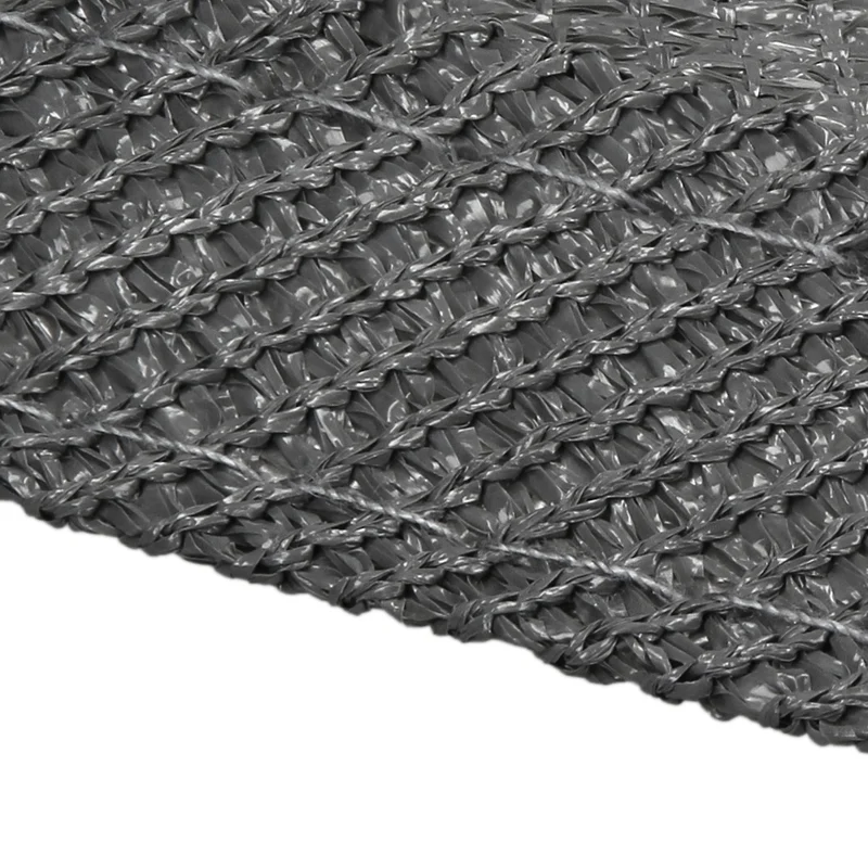 Sonnensegel rechteck 4x6 m Grau 100% HDPE mit UV Schutz inkl. Befestigungsseile