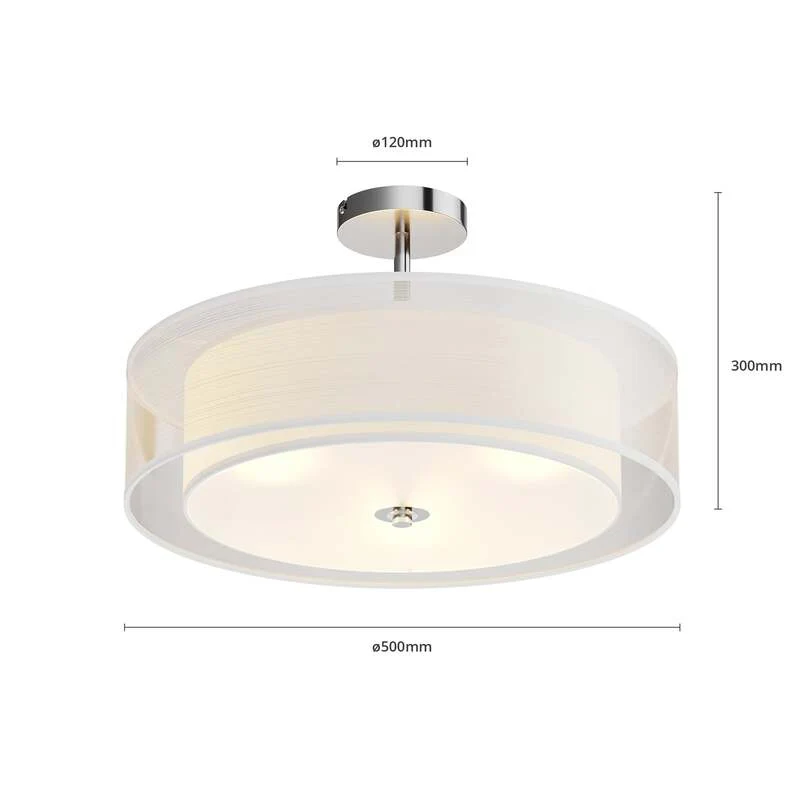 B-Ware Lindby Deckenleuchte Pikka LED Lampe Leuchte dimmbar weiß Ø50cm 3-flammig