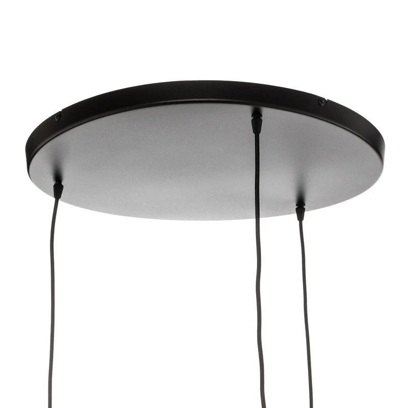 B-Ware Euluna Hängeleuchte Barrel LED Pendelleuchte dimmbar rustikal Holz schwarz 50cm