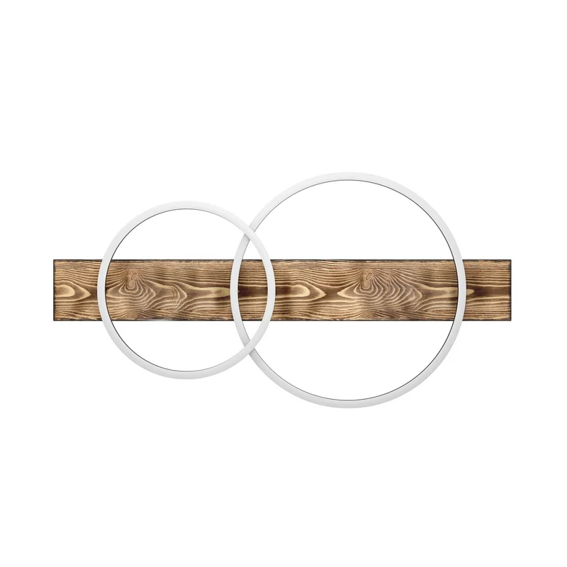 B-Ware EGLO Deckenlampe Leuchte LED Boyal braun Holz 78cm 2 flammig Hauptlicht Lampe
