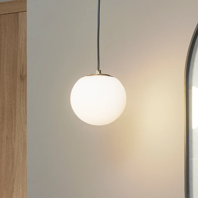 B-Ware Lucande Hängelampe Bidolo Hängeleuchte Deckenlampe messingfarben Glas 15 cm IP44