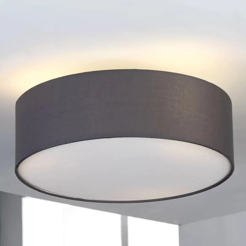 B-Ware Lindby Deckenlampe Sebatin Deckenleuchte Hängelampe Lampe Leuchte E27 Ø40cm grau