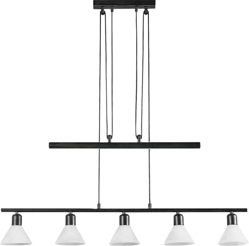 B-Ware Lampenwelt LED-Hängeleuchte Hängeleuchte Lampe Eleasa easydim 5-f. schwarz Le503