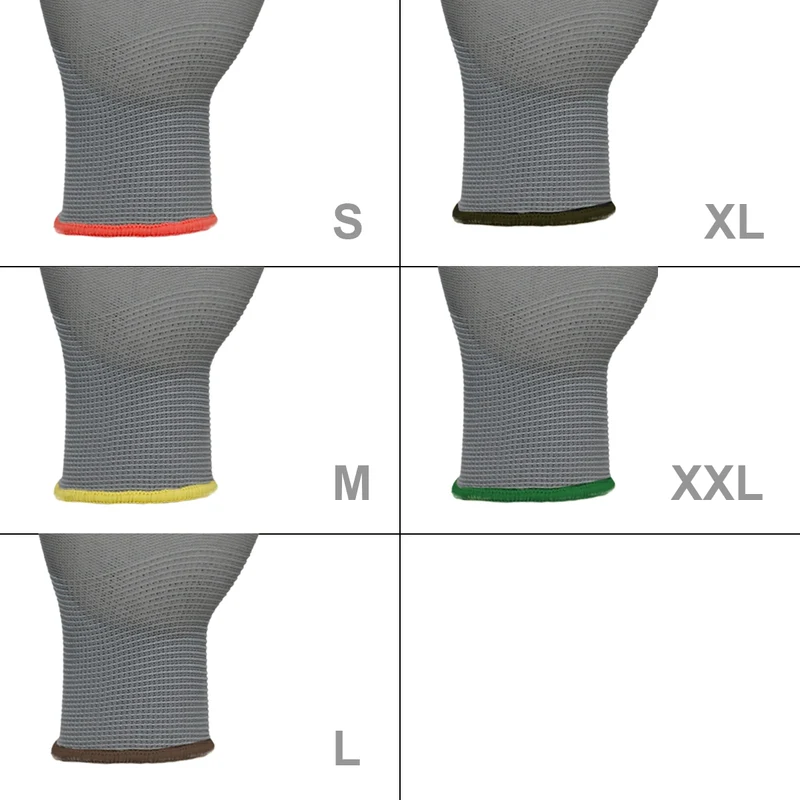 Arbeitshandschuhe 240 Paar mit PU-Beschichtung Grau Größe XL