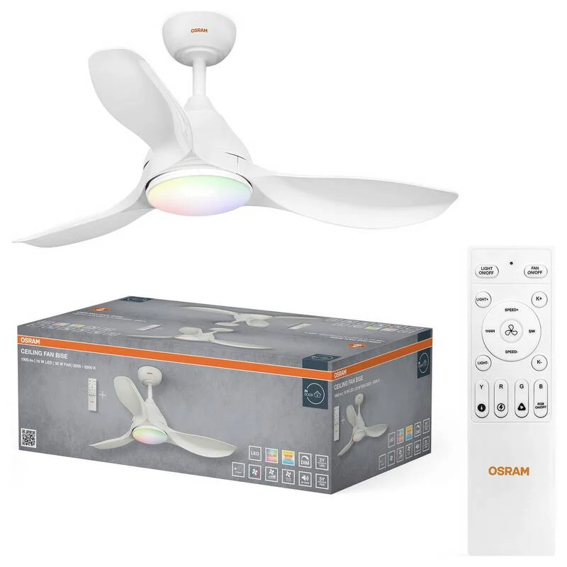 B-Ware OSRAM Deckenventilator Bise 1065mm RGB dimmbar mit Beleuchtung Fernbedienung