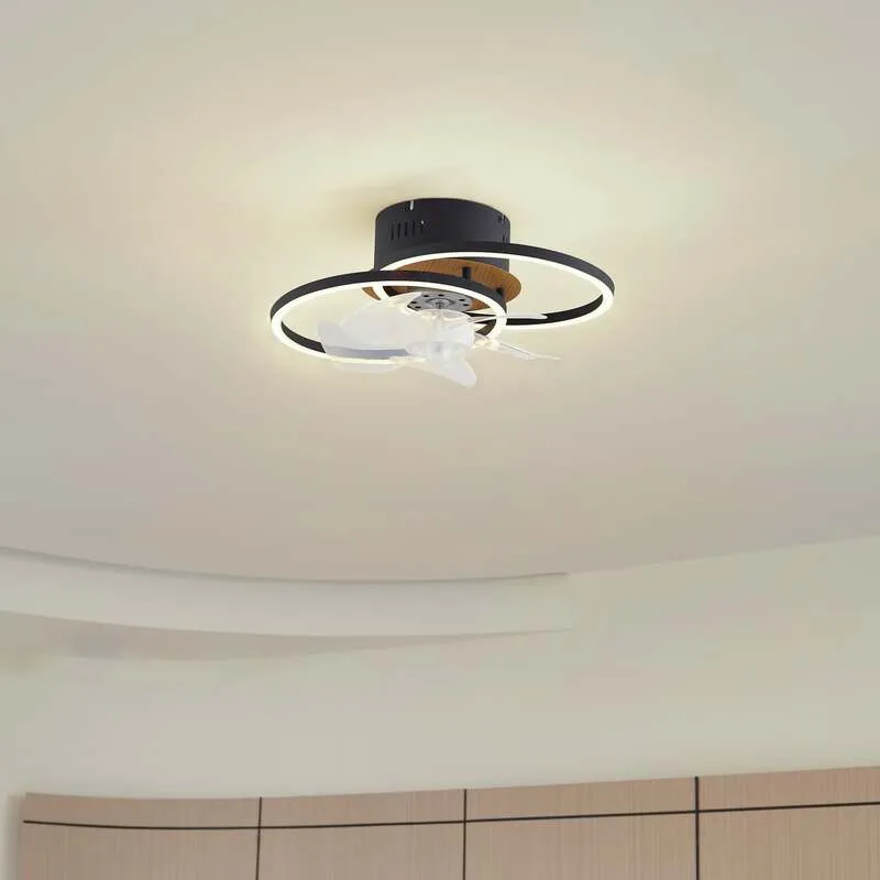 B-Ware Lindby Deckenventilator Lomana LED Ventilator dimmbar schwarz CCT für Räume 15m²