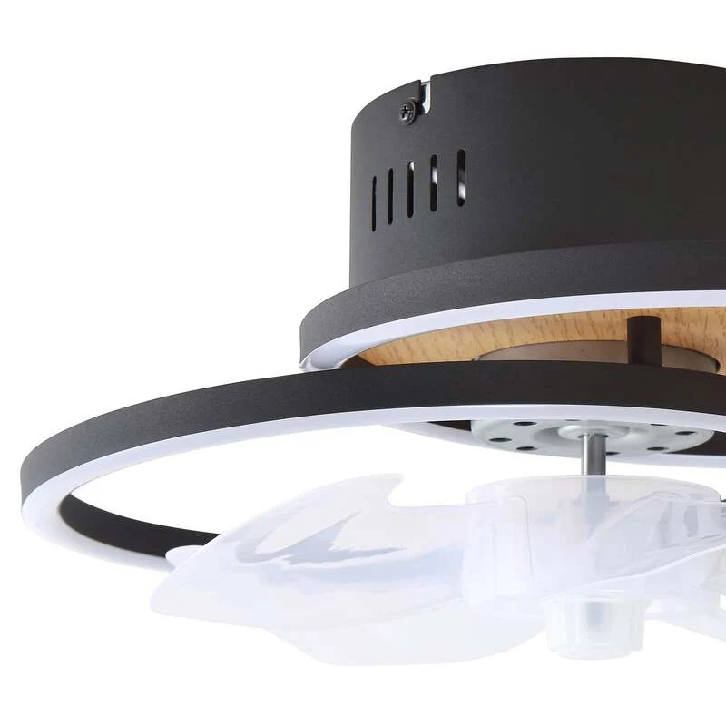 B-Ware Lindby Deckenventilator Lomana LED Ventilator dimmbar schwarz CCT für Räume 15m²