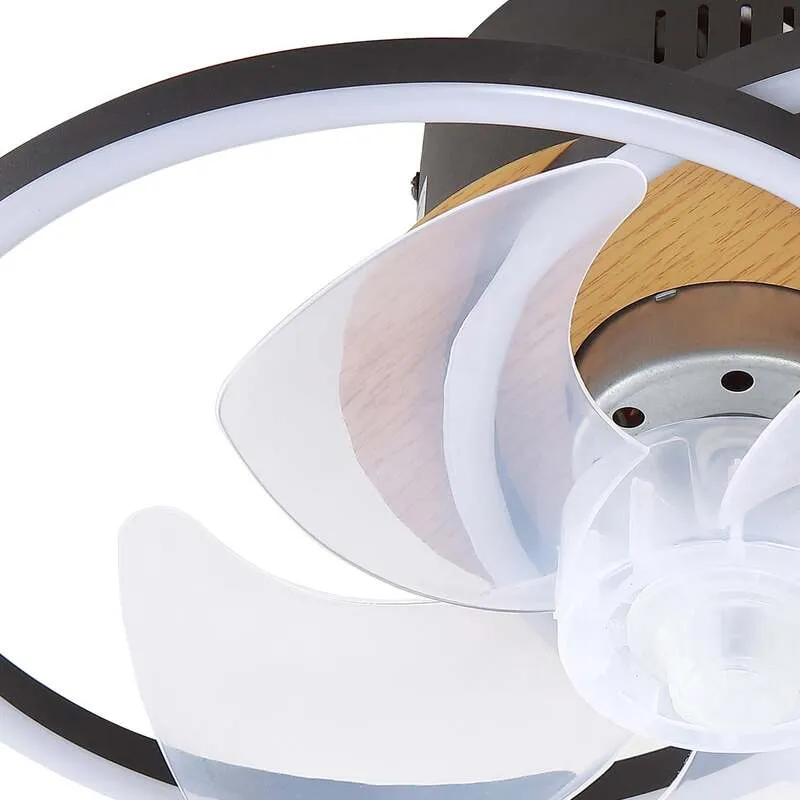 B-Ware Lindby Deckenventilator Lomana LED Ventilator dimmbar schwarz CCT für Räume 15m²