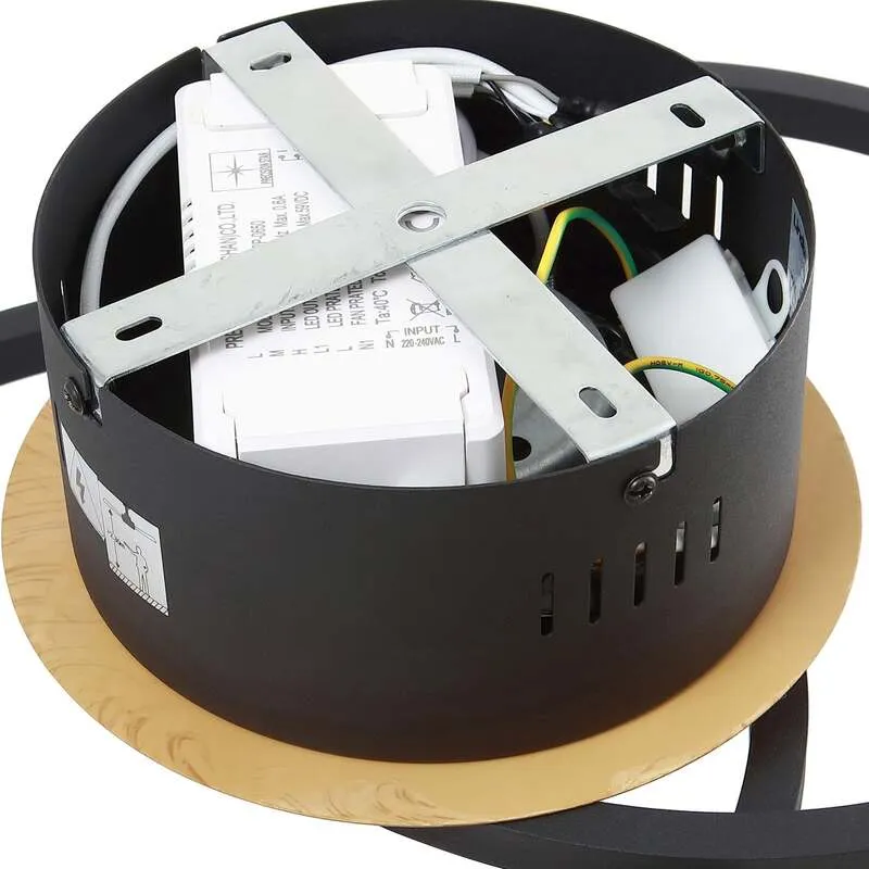 B-Ware Lindby Deckenventilator Lomana LED Ventilator dimmbar schwarz CCT für Räume 15m²