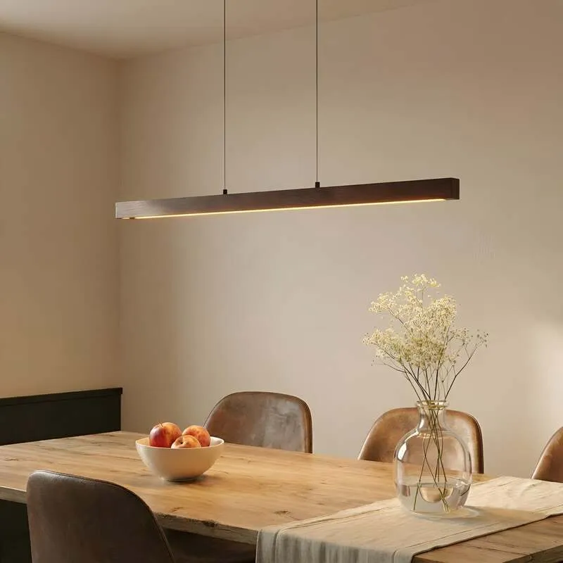 B-Ware Lucande Hängeleuchte Pendelleuchte Nihalo LED dimmbar CCT Walnuss 122cm