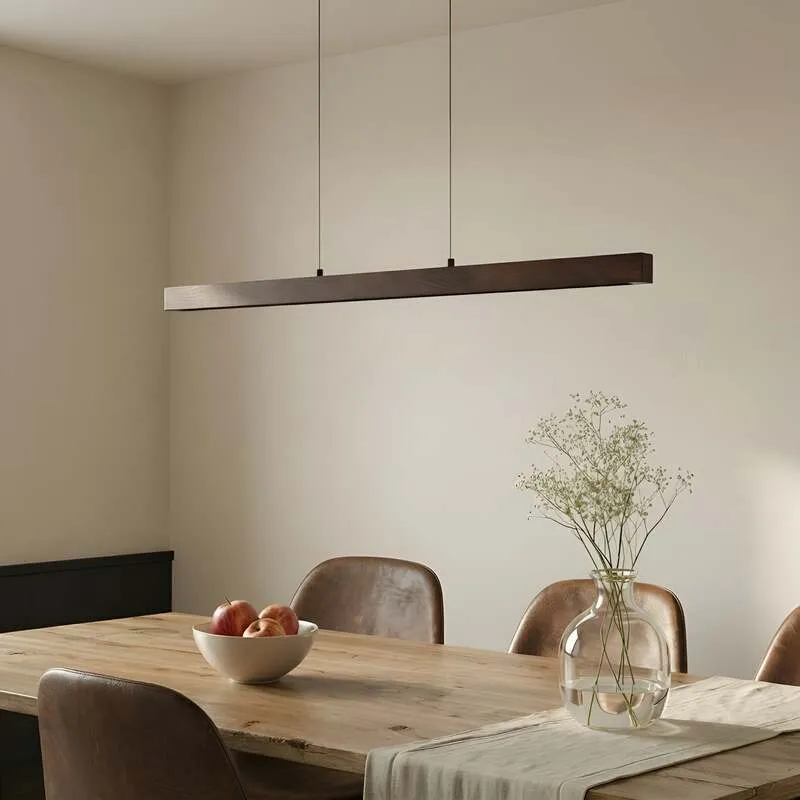 B-Ware Lucande Hängeleuchte Pendelleuchte Nihalo LED dimmbar CCT Walnuss 122cm