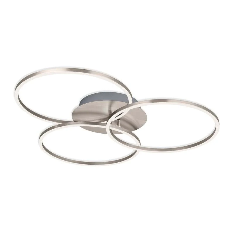 B-Ware Briloner Deckenlampe Leuchte Frame Ring dimmbar LED 3-flammig nickel 71,7x67,4cm