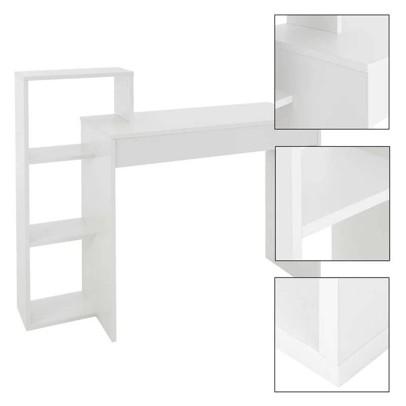 Schreibtisch mit Regal 110x72x40 cm Weiß ML-Design