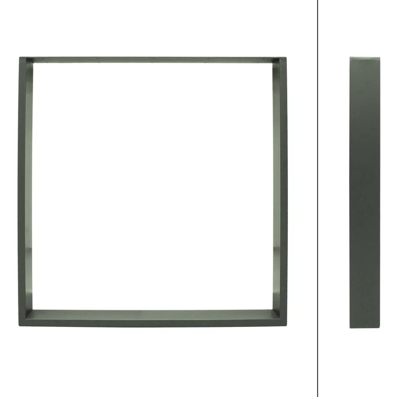 Tischbeine Tischgestell 2er Set U-Design 70 x 72 cm Steingrau aus Stahl ML-Design