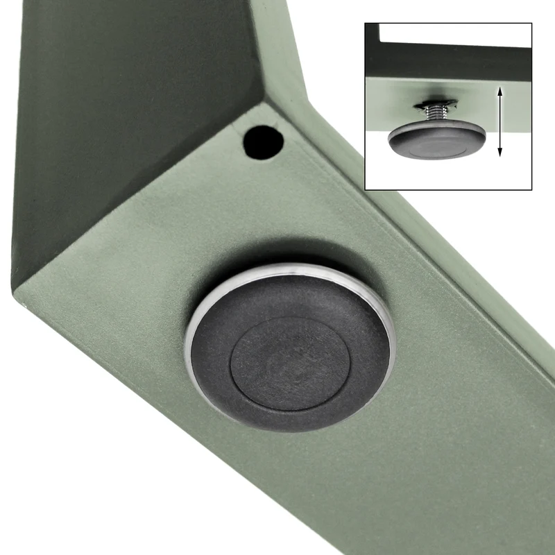Tischbeine Tischgestell 2er Set U-Design 70 x 72 cm Steingrau aus Stahl ML-Design