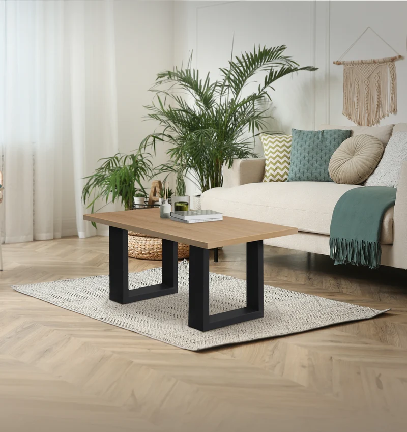2x Tischbeine Bankkufen aus Vierkantprofilen 30x43 cm Schwarz pulverbeschichtete Stahl