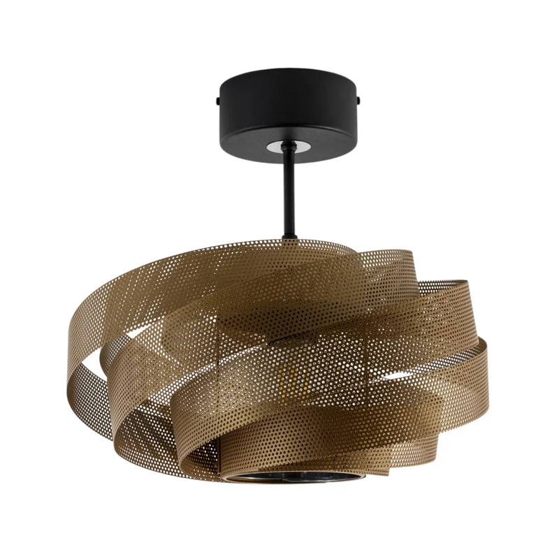 B-Ware Domiluce Deckenleuchte Lampe Vento Metall schwarz gold E27 LED Ø 40 cm Lampe