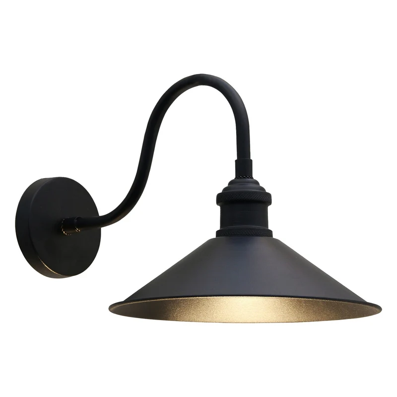 B-Ware ROYALTECH Wandleuchte Christer LED Wandlampe dimmbar schwarz Metall 24x36cm