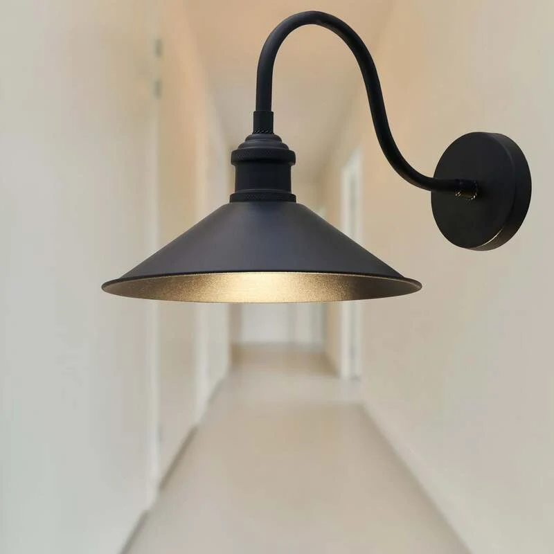 B-Ware ROYALTECH Wandleuchte Christer LED Wandlampe dimmbar schwarz Metall 24x36cm