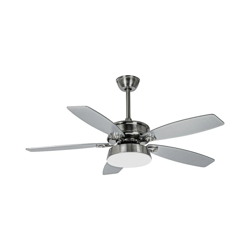 B-Ware Lucande Deckenventilator Ventilator LED Kuvio Lichtfarbe Timer silber nickel 120