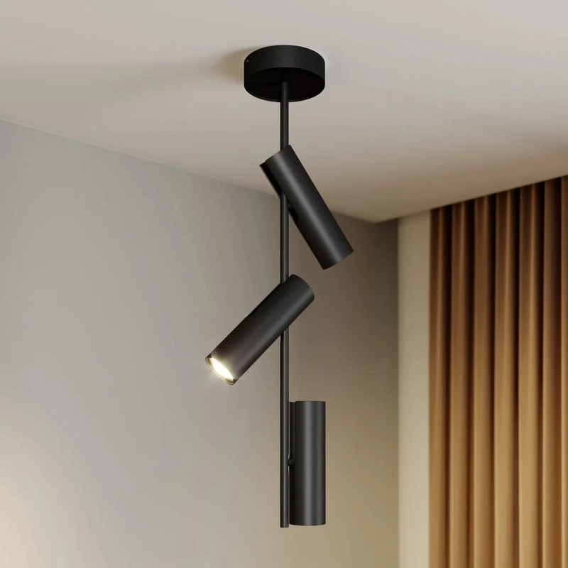 B-Ware Sigma Lighting Deckenspot Deckenlampe Lampe Leuchte Strahler 3-fl. Leda schwarz