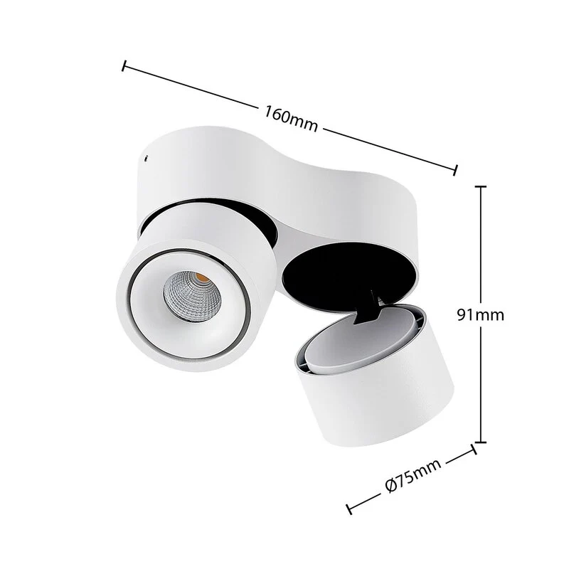 B-Ware Arcchio Rotari LED-Deckenstrahler Deckenlampe Deko-Deckenlampe 2-flg 2x6,1W LED