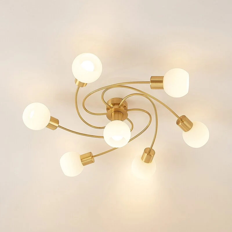 B-Ware Lindby Ciala Deckenlampe Deckenlampe Lampe Leuchte Decke 7-flammig Messing E14