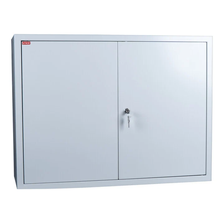 B-Ware Stier Wandschrank Aufbewahrung grau platzsparend abschließbare Tür 60x80x30cm