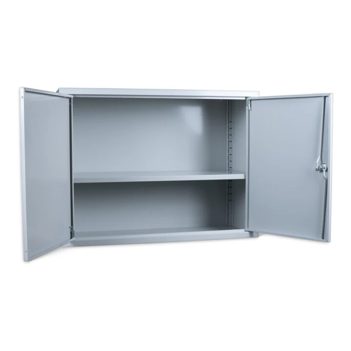 B-Ware Stier Wandschrank Aufbewahrung grau platzsparend abschließbare Tür 60x80x30cm