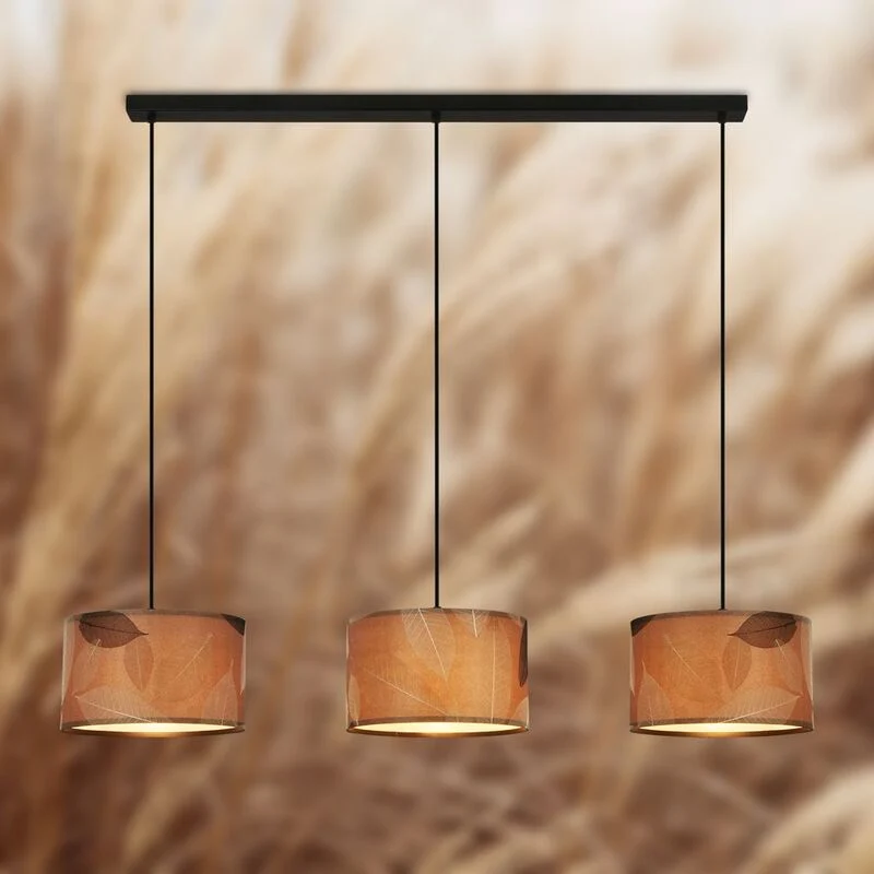 B-Ware Briloner Pendelleuchte Hängeleuchte Mata LED 3-flammig Blätterdekor Boho-Stil