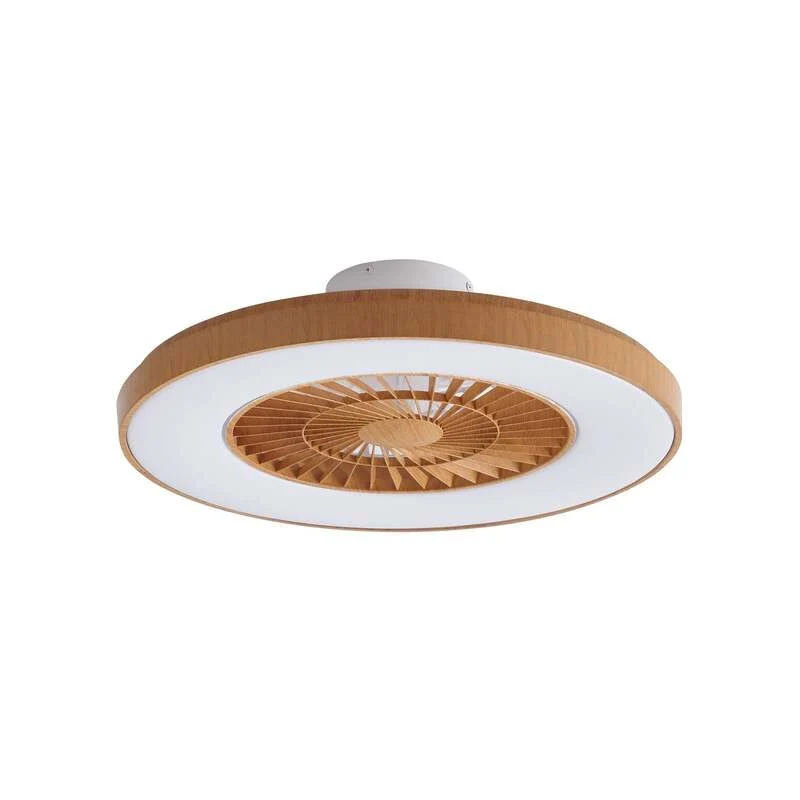 B-Ware Lindby LED-Deckenventilator Teleo Deckenventilator Venti holzfarben DC leise CCT