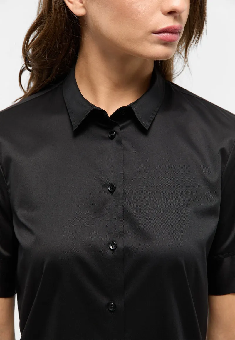 Cover Shirt Bluse Twill Kurzarm