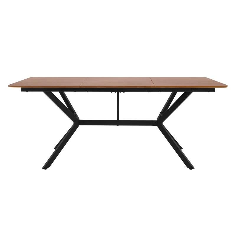 Esstisch aus Holz 180x80x75 cm Dunkelbraun Esszimmertisch für 6 Personen ML-Design