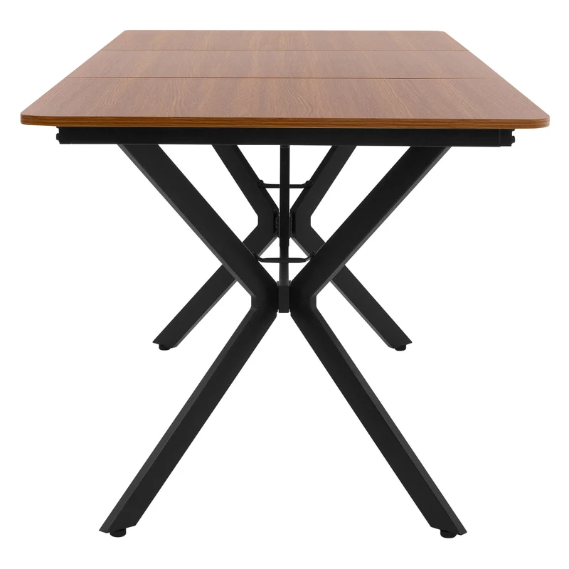 Esstisch aus Holz 180x80x75 cm Dunkelbraun Esszimmertisch für 6 Personen ML-Design