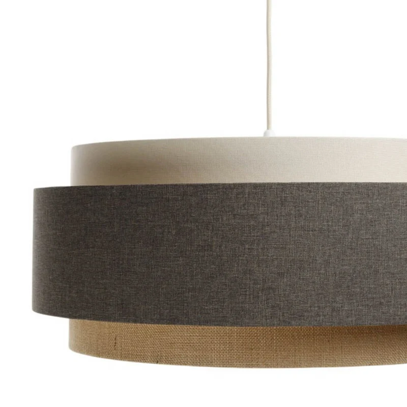 B-Ware Hängeleuchte Pendelleuchte Boho Elegant Textil Braun Beige Creme Ø 60 cm E27 LED
