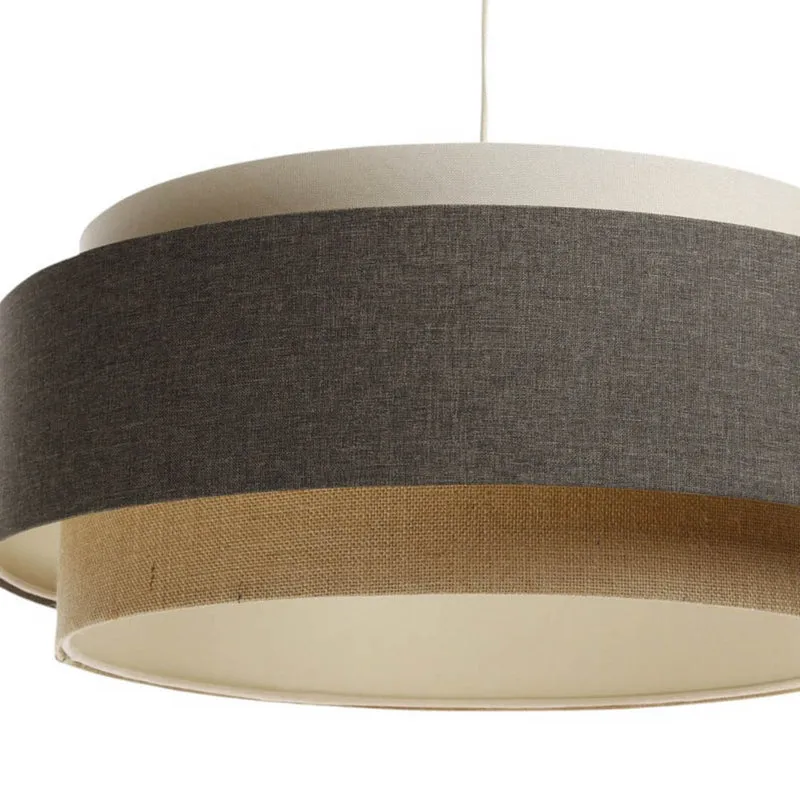 B-Ware Hängeleuchte Pendelleuchte Boho Elegant Textil Braun Beige Creme Ø 60 cm E27 LED