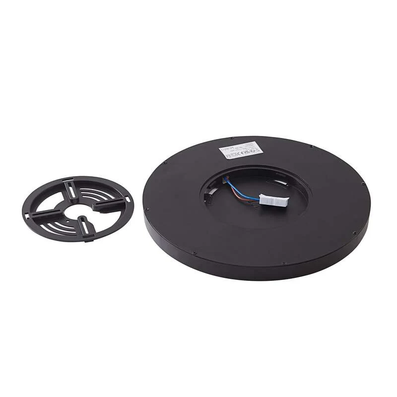 B-Ware Lindby Deckenleuchte Pravin LED Lampe Leuchte schwarz Ø40cm warmweiß 3000K