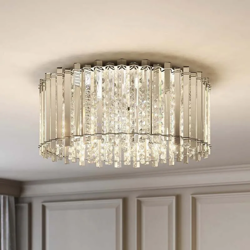 B-Ware Lucande Deckenleuchte Limana LED Lampe 6-flammig dimmbar chrom Ø50cm 23cm hoch