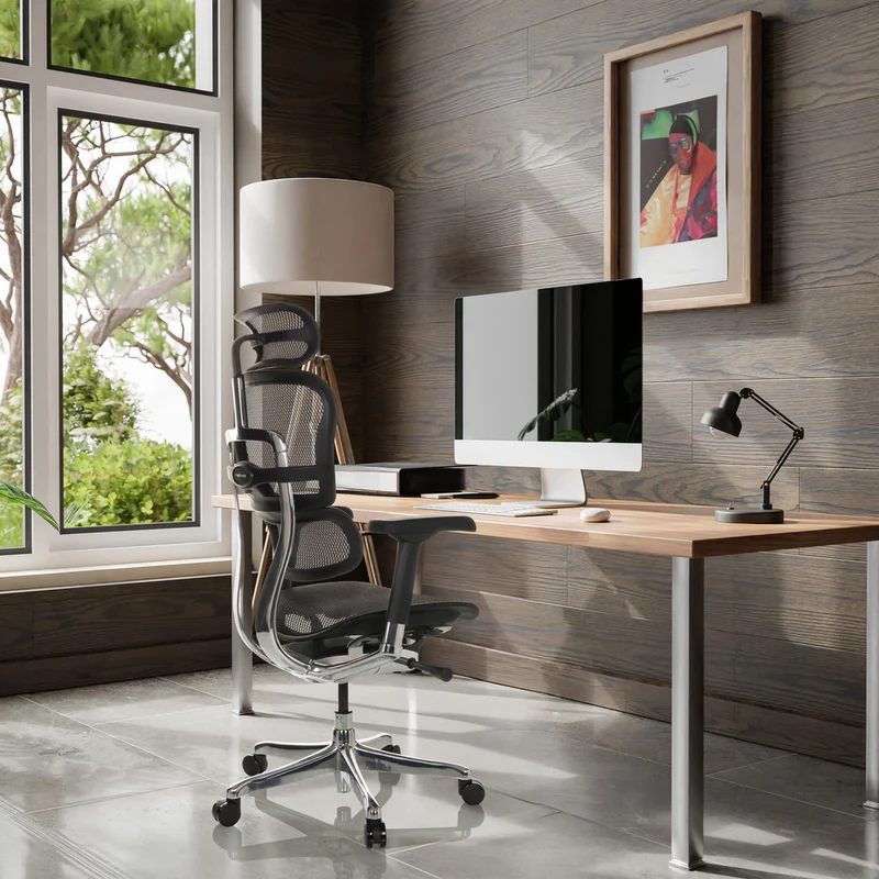 B-Ware hjh OFFICE ERGOHUMAN I Bürostuhl Chefsessel Schreibtischstuhl Drehstuhl